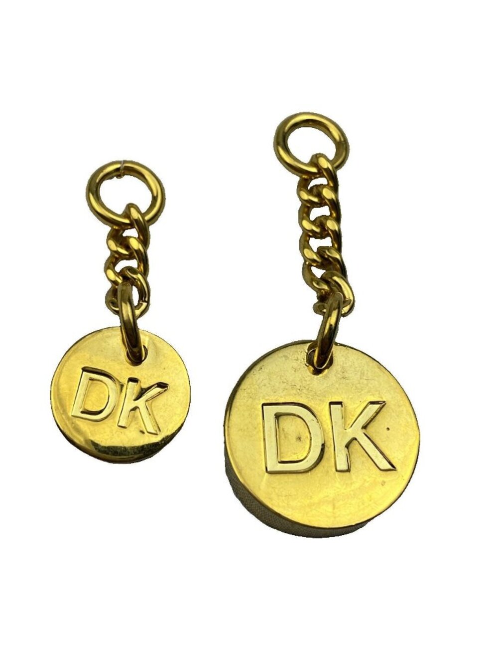90s Vintage Donna Karan Handbag Zip Pull Replace Logo Hardware Charm Pendant